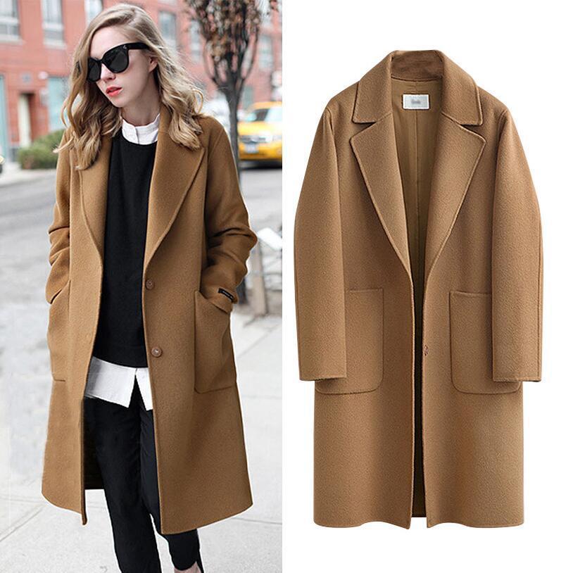 Women's Woolen Overcoat With Heavy Wool Coat