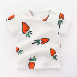 Children's Cotton T-Shirt - Cotton, Unisex, Short Sleeve, All-Match Style - Minihomy