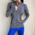 Hooded sports jacket women running yoga wear - Minihomy