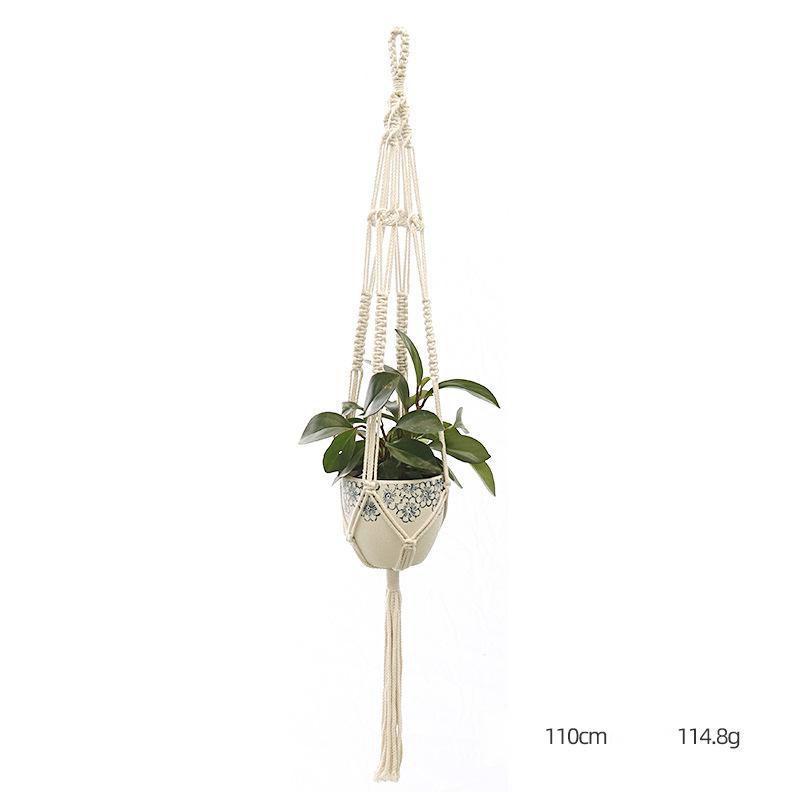 Custom Hand-knitted Hanging Flowerpot Net Bag - Minihomy