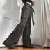 Lounge Pants Lace-Up Low Rise Asymmetric Pocket Loose Cargo Pants - Minihomy