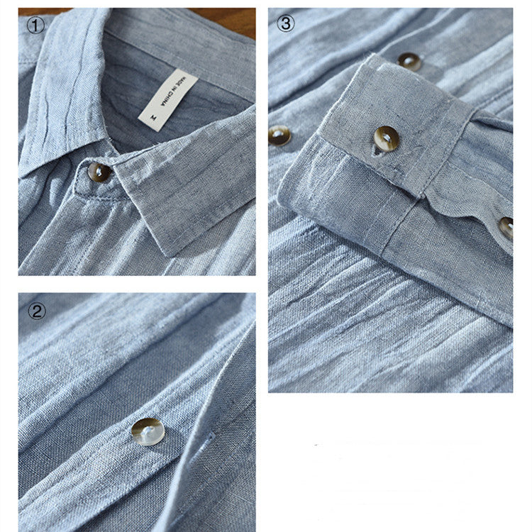 Linen Long Sleeved Shirt For Men: Stay Stylish and Comfortable - Minihomy