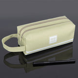 Canvas Double-Layer Stationery Box For Junior High School Students - Minihomy