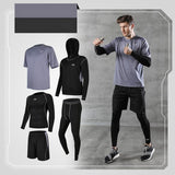 Running quick-drying basketball sports suit five-piece training suit