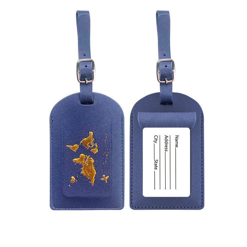 Leather Luggage Tags - Personalized Name Tag for Travel