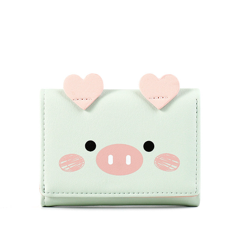 Cute Cartoon Lady Trifold Wallet for Women