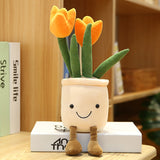 Cute Tulip Bouquet Plush Toy Doll - Simulation Flower Living Room Decoration - Minihomy