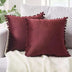 Ball lace pillow velvet solid color sofa short plush ball cushion cover - Minihomy