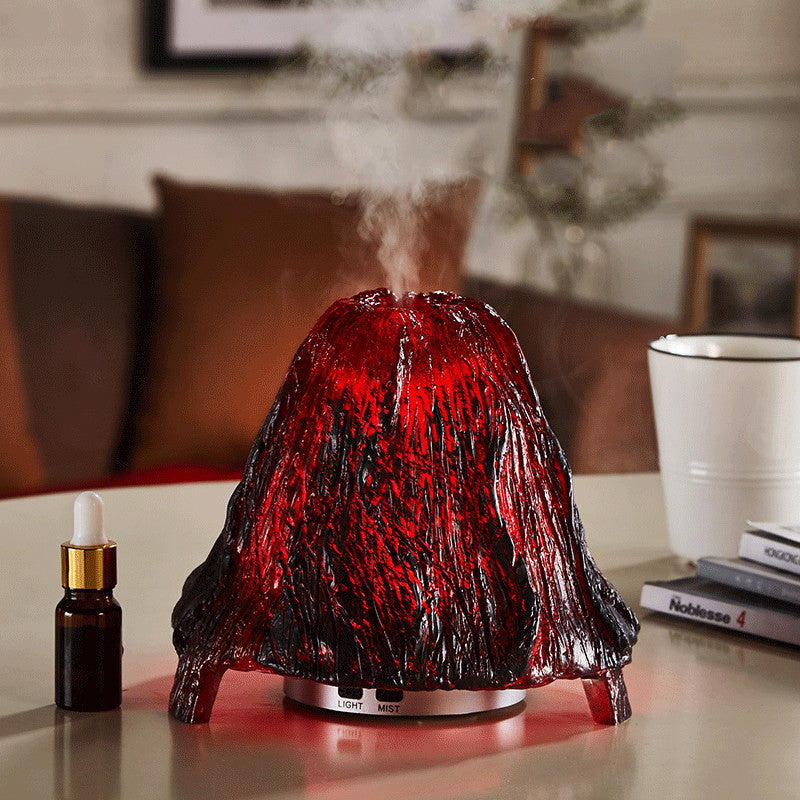 Ultrasonic Air Aroma Diffuser Volcano Humidifier Colorful Night Light Mist Maker Desktop Aroma Sprayer