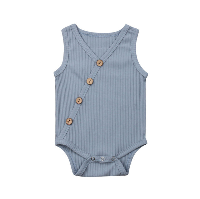 Newborn Baby Solid Bodysuit Kids Clothes Boys Girl Jumpsuit - Minihomy