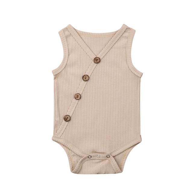 Newborn Baby Solid Bodysuit Kids Clothes Boys Girl Jumpsuit - Minihomy