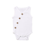 Newborn Baby Solid Bodysuit Kids Clothes Boys Girl Jumpsuit - Minihomy