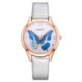 Gaiety Brand Women Watches Luxury Removable Rhinestone Butterfly Watches Ladies Leather Dress Ladies Wrist Watches Female Clock - Minihomy