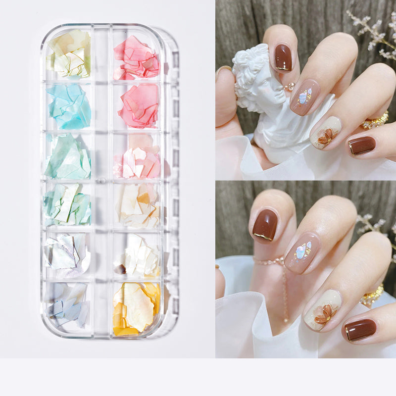 Pearl Butterfly Nail Patch Nail Art Jewelry Set - Minihomy