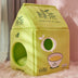 Foldable Cute Pet Cat Bed House With Cushion Milk Box Cat - Minihomy