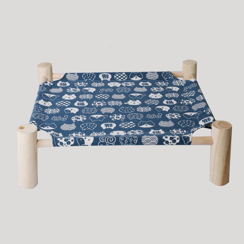 Removable And Washable Solid Wood Pet Dog Bed