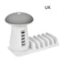 2-In-1 Multifunction Mushroom Lamp LED Lamp Holder USB Charger for Home Office Supplies - Minihomy