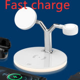 3-In-1 Magnetic Wireless Charger 15W Fast Charging Station for Magsafe Chargers - Compatible with iPhone Models - Minihomy