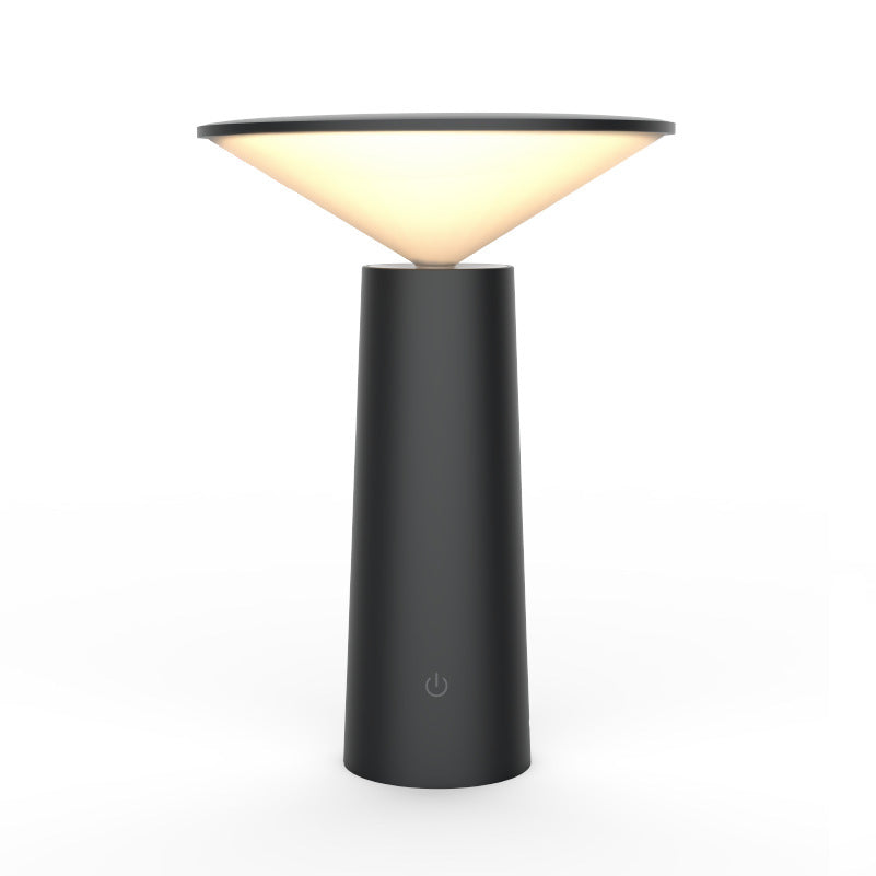 Rotating Lamp Head Three-Color Light Charging Touch Desk Lamp