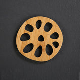 Carved Bamboo Coaster: Tea Ceremony Essential - Minihomy