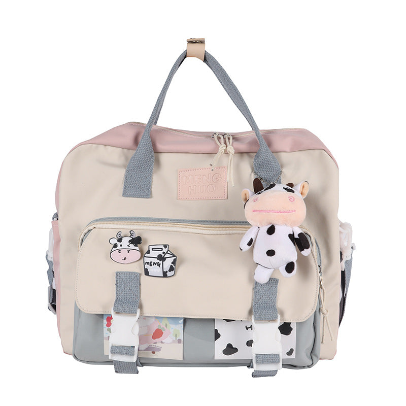 Girl Student Backpack Girl Korean Version Chic Wild Backpack Student Dual-use Schoolbag - Minihomy