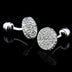 Men s Cufflinks Crystal Full Rhinestone Cufflinks - Minihomy