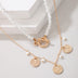 Cross-Border New Disc Necklaces - Retro Rice Beads Multi-Layer Necklace - Minihomy