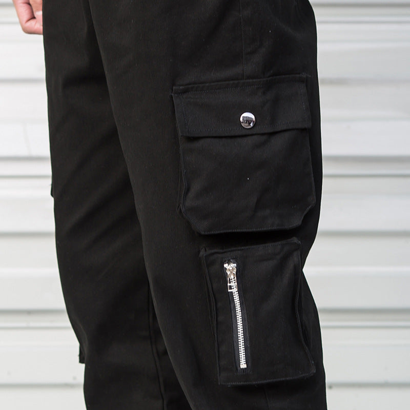 Casual Cargo Pant Men Harajuku Pencil Pants Many Pockets - Minihomy