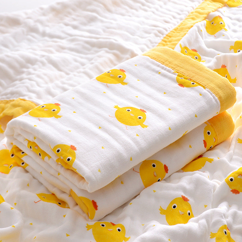 Newborn Baby Bath Towel Newborn Cotton Gauze Baby - Minihomy