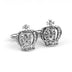 Classic Diamond Crown Shape Cufflinks - French Cufflinks - Minihomy