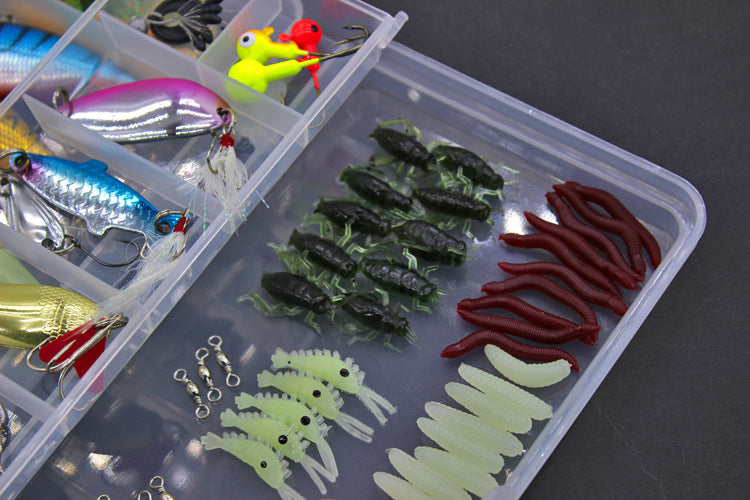 Fishing Gear Sequined Soft Bait Set - Minihomy