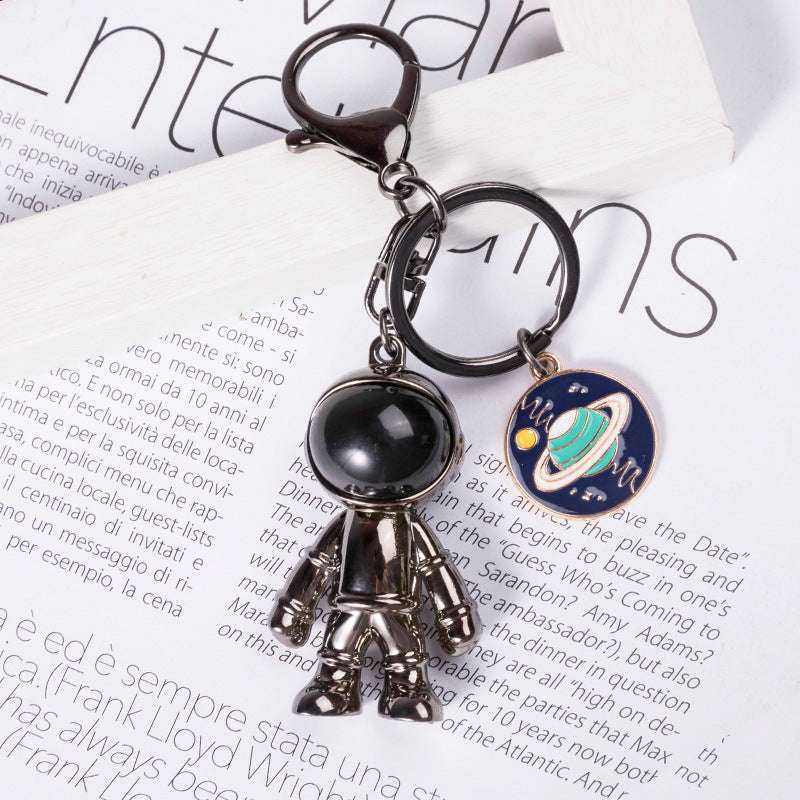 Hip Hop Fashion Cross Spaceman Necklace Keychain - Minihomy