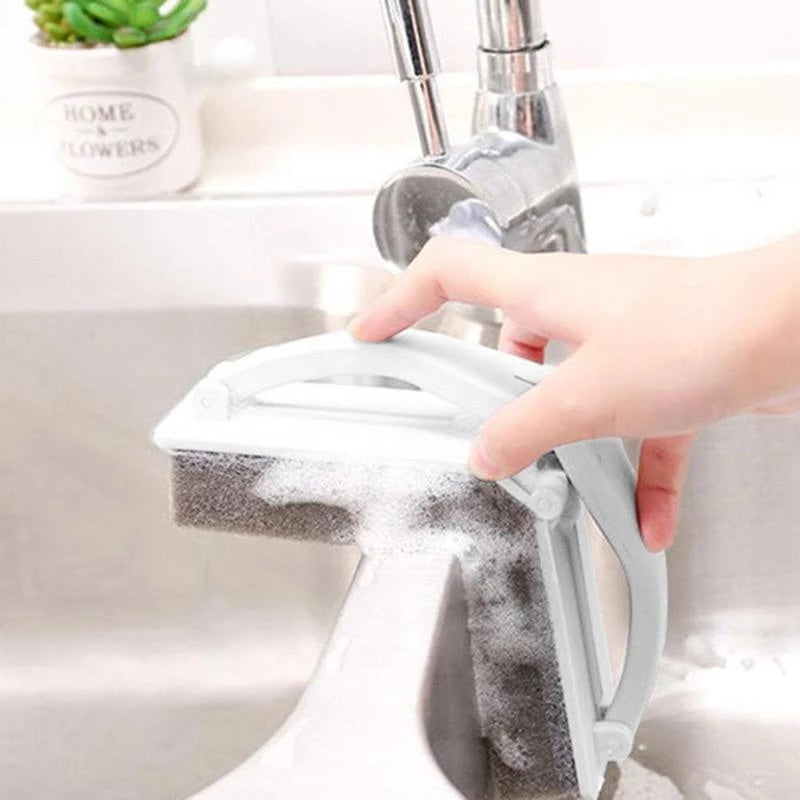 Folding Sponge Cleaner Tools Window Glass Wall Magic Strong Decontamination Bath Brush Kitchen Cleaning Bathroom Toilet Kitchen - Minihomy