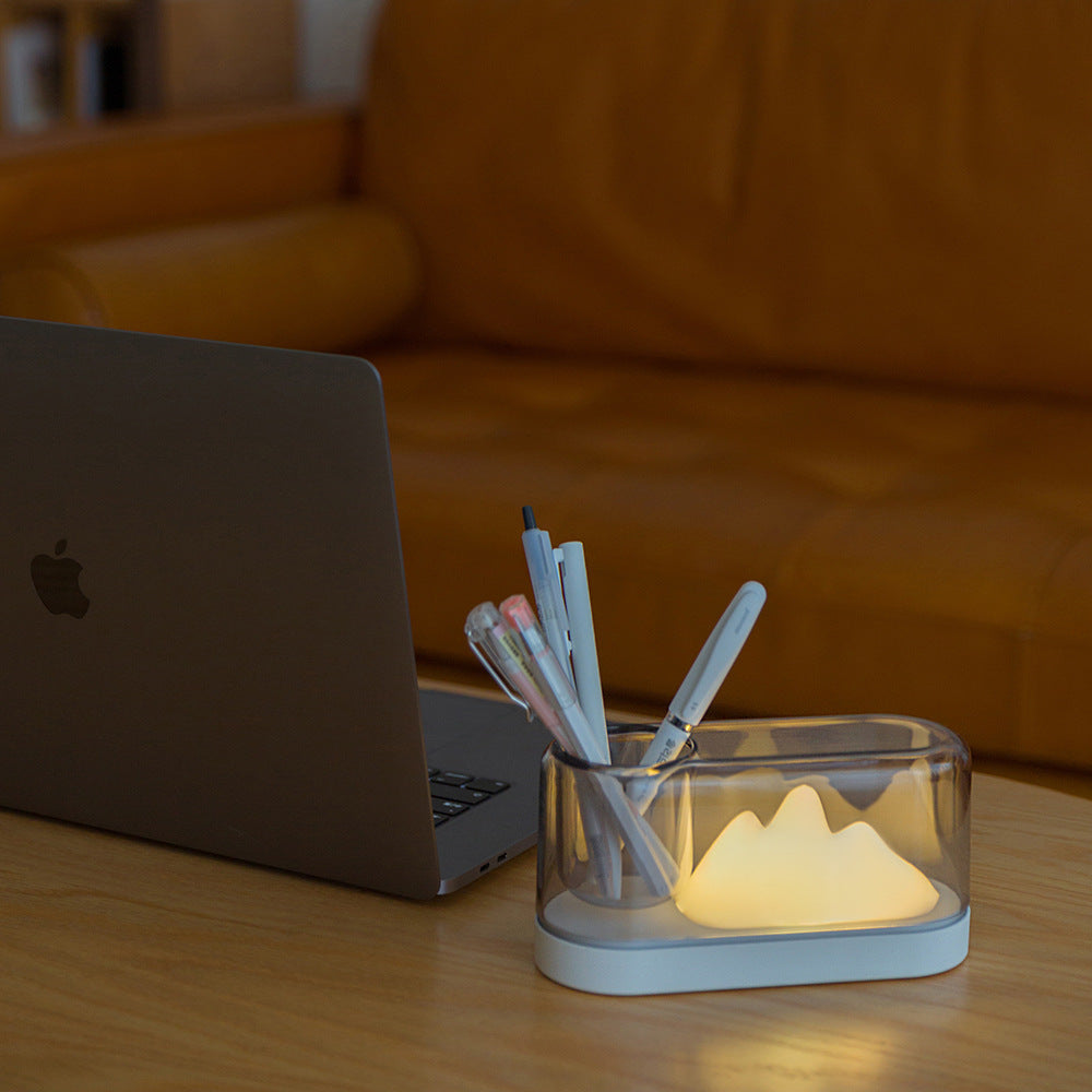 LED Desk Lamp with Night Light & Pen Holder - Multifunctional Desk Lighting - Minihomy