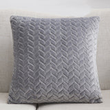 Flannel Solid Color Throw Pillow Sofa Cover Cushion Cover Nordic Style Simple Style - Minihomy