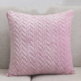 Flannel Solid Color Throw Pillow Sofa Cover Cushion Cover Nordic Style Simple Style - Minihomy