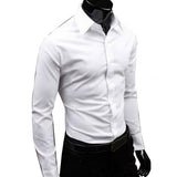 Business Shirt Candy Color Men's Casual Long-Sleeved Shirt - Minihomy