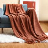 Warm Air Conditioning Blanket Hotel Bed End Towel Knitted Blanket Sofa Cover