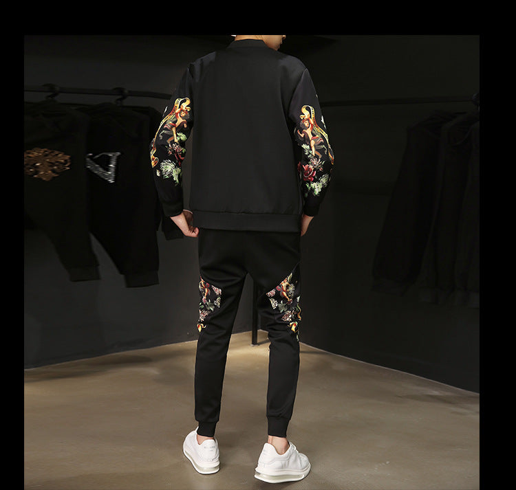 Jacket Pants Men Tracksuit Moda Hombre Printing Men's Set - Minihomy