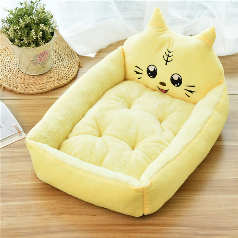 Large Pet Cat Dog Bed 7Colors Warm Cozy Dog House Soft Fleece Nest Dog Baskets - Minihomy