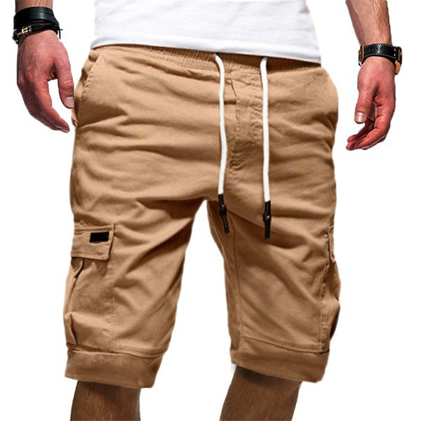 Men Casual Jogger Sports Cargo Shorts Military Combat Workout Gym Trousers - Minihomy