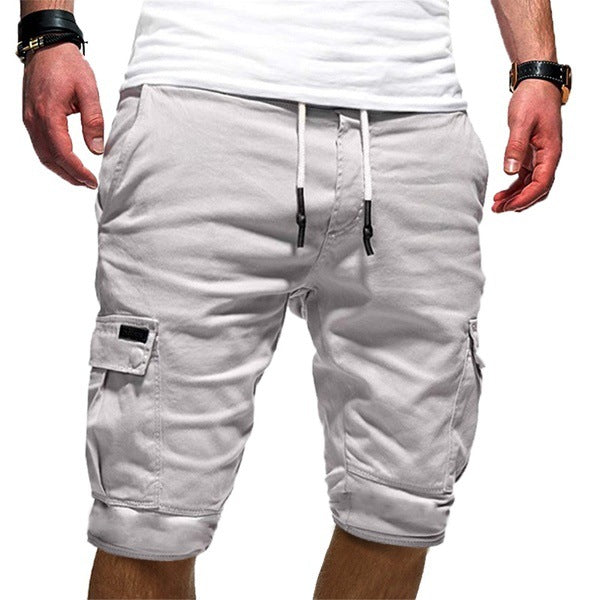 Men Casual Jogger Sports Cargo Shorts Military Combat Workout Gym Trousers - Minihomy