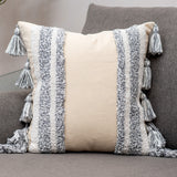 Flow Sofa Throw Pillow Chair Cushion Lumbar Pillow Tassel Moroccan - Minihomy