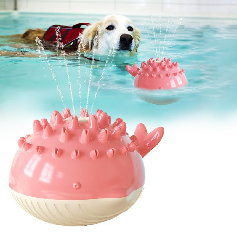 Summer Dog Pool Float Toy with Water Spray - Pet Bathing Fun