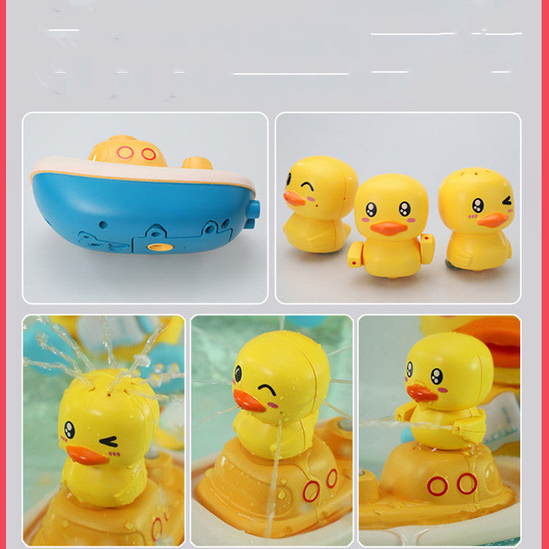 Baby Plastic Bathroom Toy Sprinkler Accessories Electric Duck Shower Ball For Bathtub - Minihomy