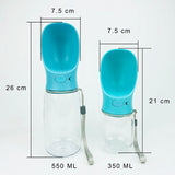 Portable Pet Water Fountain for Travel - Dog & Cat Handheld Drinking Bottle - Minihomy