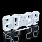 Digital Clock Electronic Alarm Clock Wall Three-dimensional Wall Clock - Minihomy