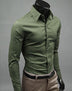 Business Shirt Candy Color Men's Casual Long-Sleeved Shirt - Minihomy