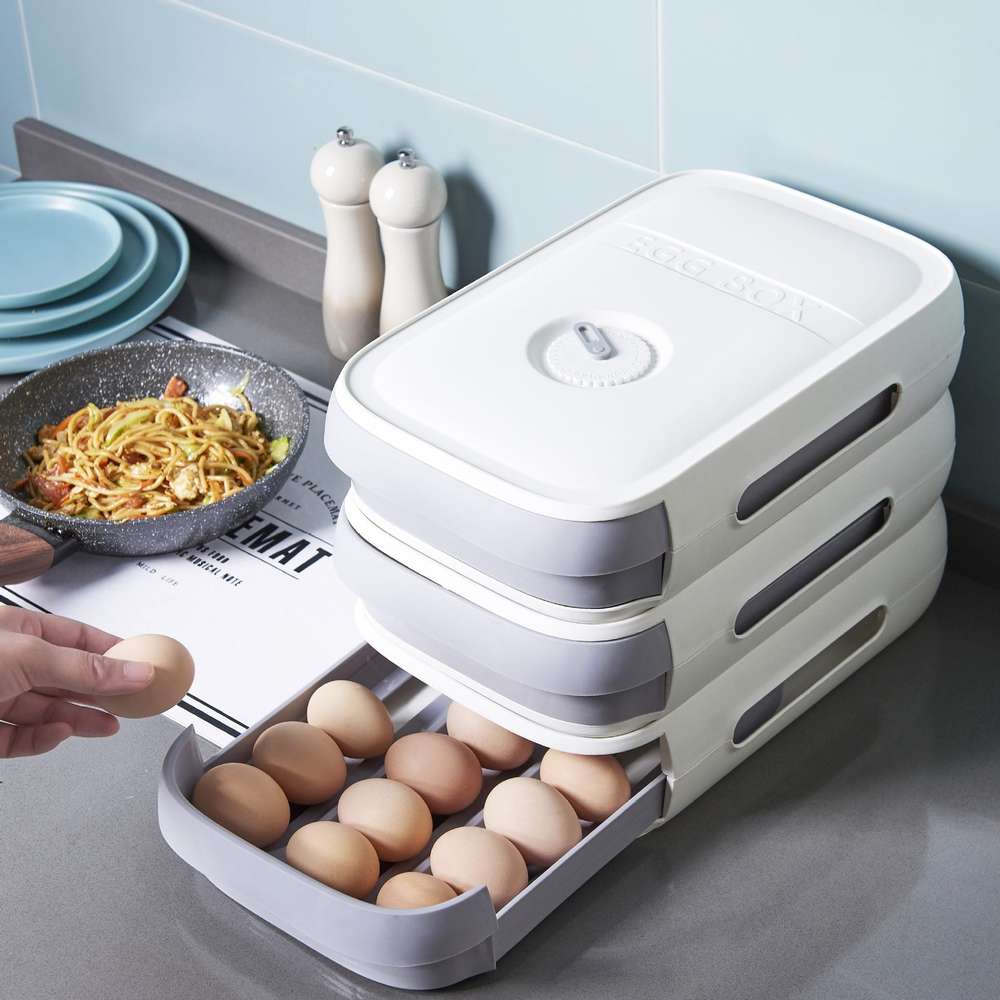 Drawer Type Refrigerator Egg Storage Box - Space-Saving Household Organizer - Minihomy