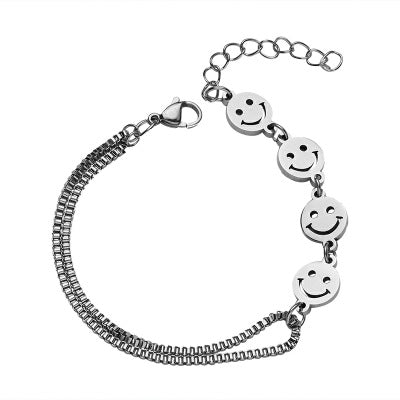 Titanium Steel Smiley Face Bracelet Women's